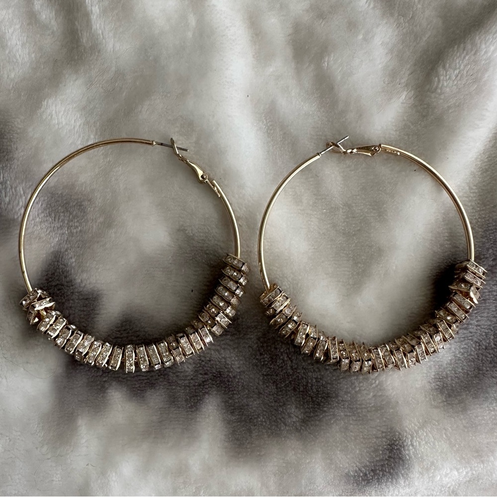 Gold Chunky Hoop Earrings